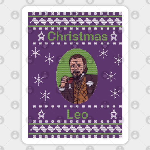 Christmas Leo Ugly Sweater Sticker by ellenhenryart
